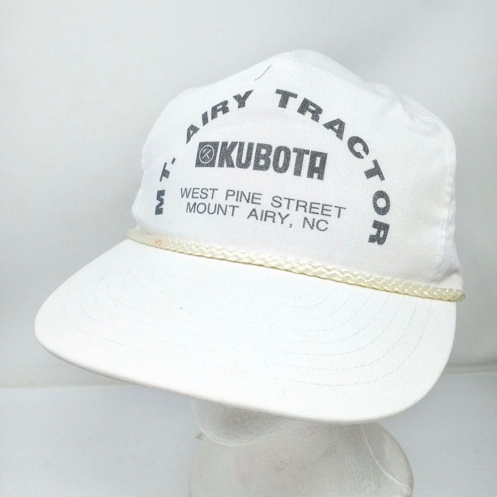Vintage Kubota Mt. Airy North Carolina Tractor Adjustable Hat Cap